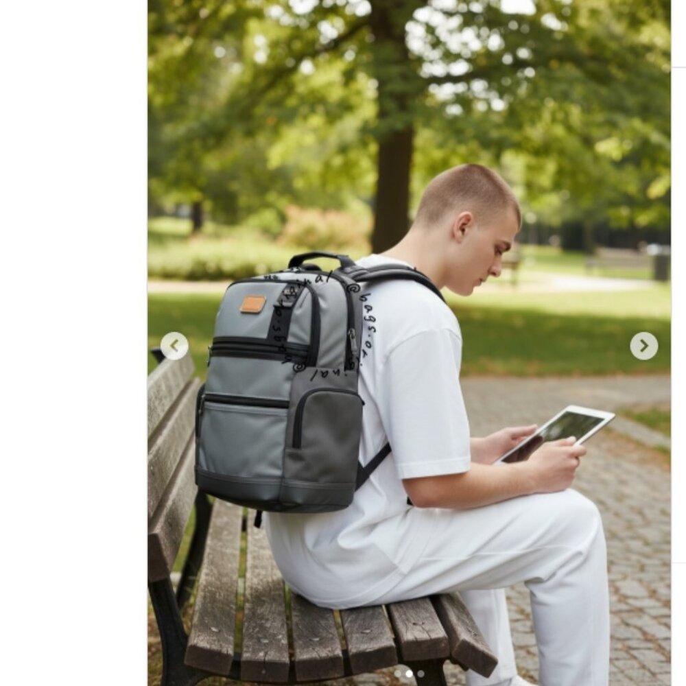 New TUMI Parrish Laptop Backpack 15 Inch Computer Grey - Picture 2 of 10